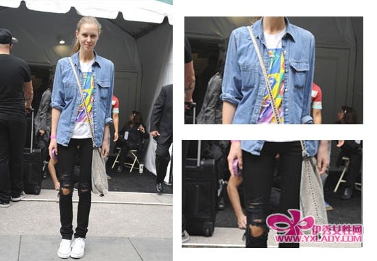潮流前线:<em>牛仔</em>元素<em>短裤</em>、<em>外套</em>最潮 百搭出时尚