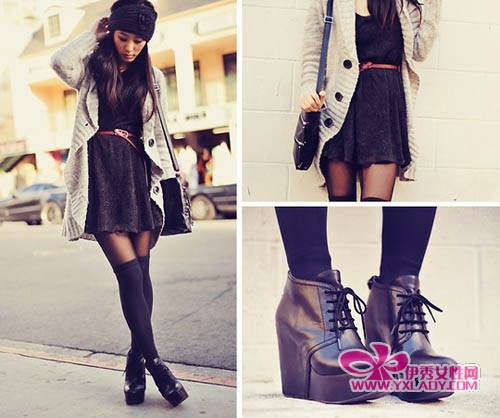 春日<em>搭配</em>】<em>针织开衫</em>+<em>连衣裙</em>春里最美<em>搭配</em>_单