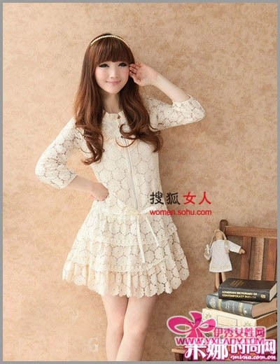 图】夏季七分袖连衣裙款式碎花款甜美气质佳_