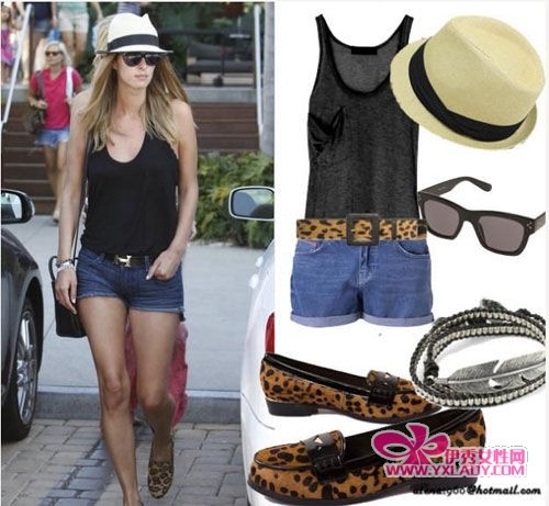 翘臀纤腿牛仔火辣包臀短裤【组图】_单品搭配_