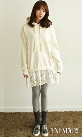 韩式甜美蕾丝裙巧妙搭配上衣(3)_潮流服饰_服