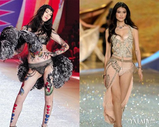 【组图】中国 维多利亚的秘密 模特奚梦瑶 刘雯 走