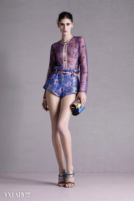 【图】女装<em>品牌</em>Mary Katrantzou <em>2015</em>早春 <em>短裤</em>