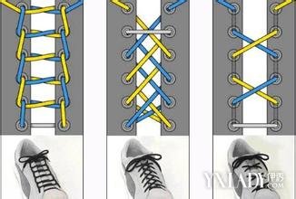 鞋带的24种系法图解大全 单手系法 十字交叉,鞋带的花样系法