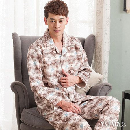 【图】男睡衣田园风全棉秋季长袖款 尽显轻松