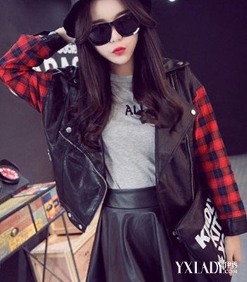 【图】<em>短裤</em>休闲<em>女皮衣外套搭配</em> 可爱兼帅气的