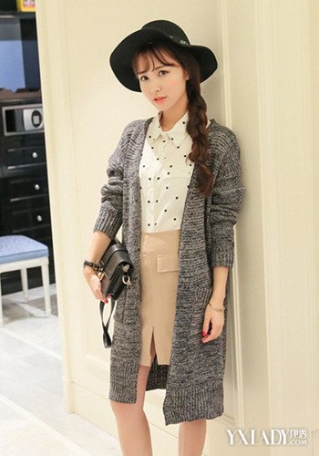 【图】女孩必备的<em>长毛衣开衫</em> 这样穿才可爱中