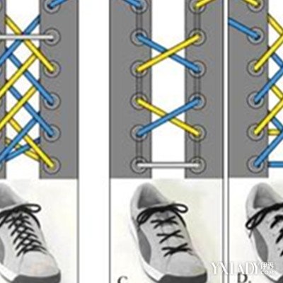 鞋带有多种系法如:十字交叉结,梯形结,麻花结,双x结,双直结,斜线结