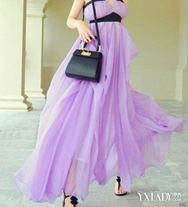 【图】浅紫色的长裙搭配什么鞋子和包包好看 