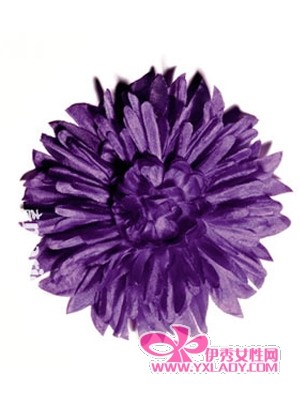 紫色大花发卡