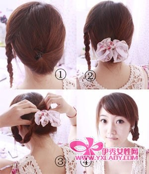 达人<em>图解</em>6款超甜美<em>少女</em>系公主头(4)_DIY<em>发型</em>_