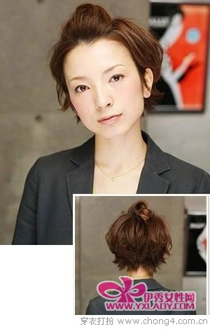 夏季<em>发型</em>:<em>短发怎么扎</em>图片(3)_流行<em>发型</em>_美容-伊