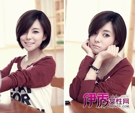 甜美微卷 <em>短发中分</em>梨花头<em>图片</em>(3)_流行<em>发型</em>_美