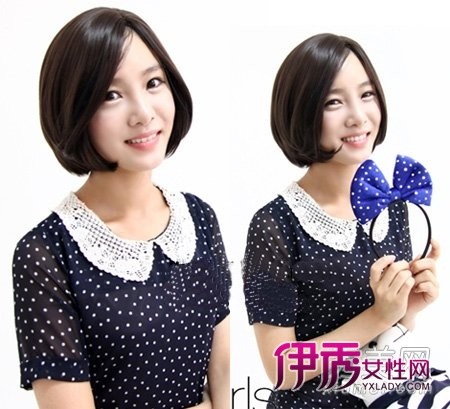 短发中分梨花头图片(4)