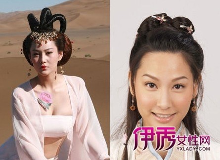 <em>古装戏</em>中的张馨予,典型的宫女<em>发型</em>