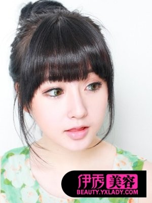长发刘海发型图片+最新平刘海减龄发型