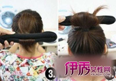 韩式甜美包包头的扎法图解