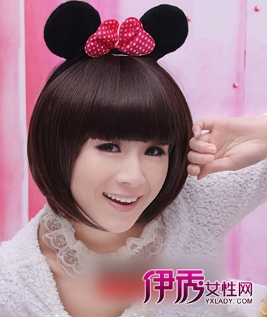 <em>齐刘海短发发型</em>让你新年回状率UP_流行<em>发型</em>_