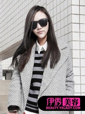 韩式直发发型+清纯美女