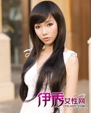 长发直发发型设计图片