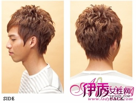 这款短发<em>烫发发型</em>的上半区块