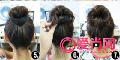 韩式甜美包包头的扎法图解