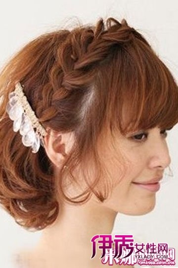 【图】中短_中短发_中短发<em>发型扎法</em>