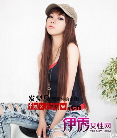 夏季好看的长直发发型图片