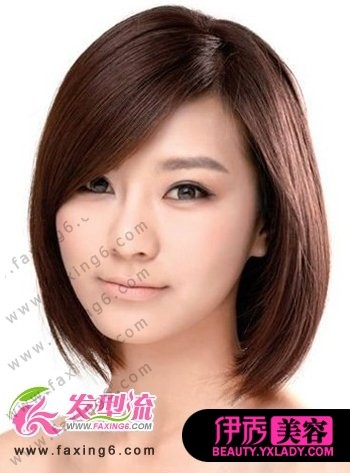 清秀乖巧的女生中短发发型