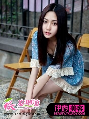炎夏淑女魅力中长直发发型_发型_媲美网