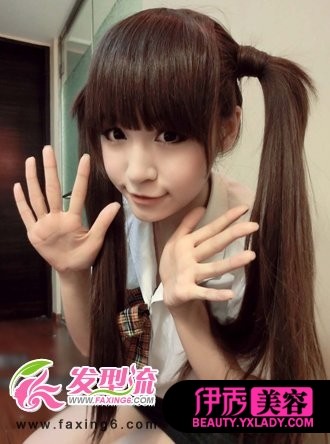 清纯迷人女生中<em>长发发型</em>(6)_流行<em>发型</em>_美容-伊