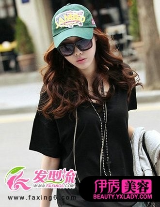 中长发烫发发型图片+玩转六月时尚风