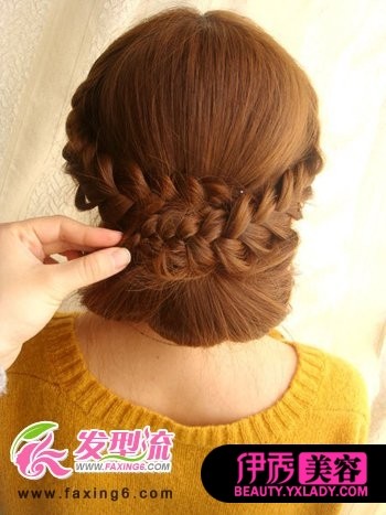 创意麻花辫盘发 <em>夏日</em>清凉<em>编发</em>diy(9)_DIY<em>发型</em>_