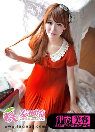 斜刘海女生长发