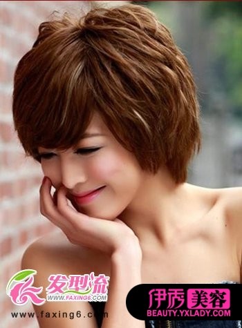 女纹理烫韩短发发型_女纹理烫短发发型_纹理烫