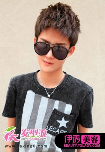 飞机头男生短发发型图片