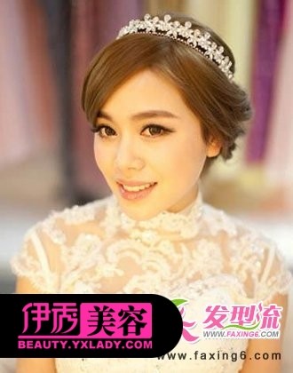 <em>斜刘海新娘发型</em>图片