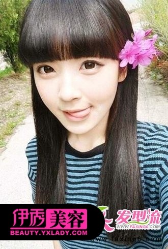 最新俏皮齐刘海发型+打造甜美萝莉范