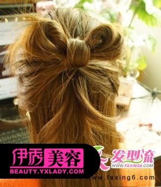 最新蝴蝶结发型+韩式公主头半扎发发型diy