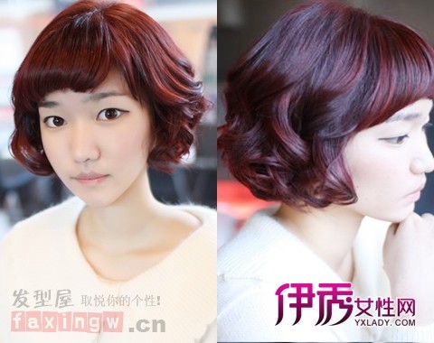 甜美<em>短发</em>梨花烫 <em>内扣</em>设计更瘦脸_流行<em>发型</em>_美