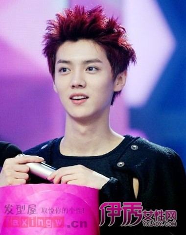 exo<em>鹿晗发型图片</em>炫彩染发色超吸睛(4)_明星发