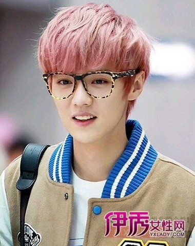 exo鹿晗发型图片炫彩染发色超吸睛(5)_明星发型_