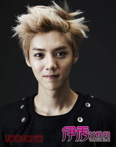 exo<em>鹿晗发型图片</em>炫彩染发色超吸睛(6)_明星发