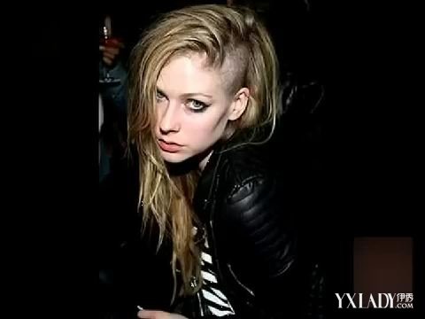 【图】艾薇儿倪妮<em>朋克头发型</em> <em>女生</em>半剃头个性