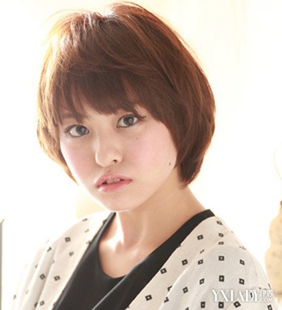 【图】<em>短发染发发型2015潮女</em> 时尚日系中短发