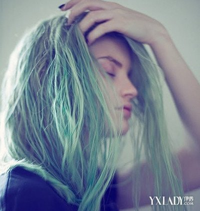 【图】天青色头发发型图片 修颜青色发型展现你的帅气个性