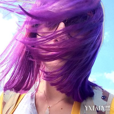 【图】染紫色头发图片欣赏 头发的6个保养小技