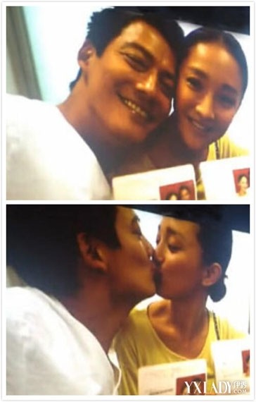 【图】 周迅晒幸福 手持结婚证与丈夫高圣远深吻