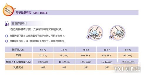 【图】标准女性胸围尺码对照表 准确测量胸围