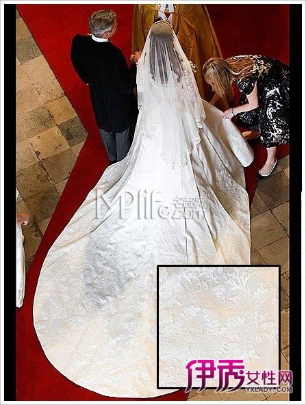 凯特王妃婚纱各细节揭秘浪漫的童话故事(5)_欧